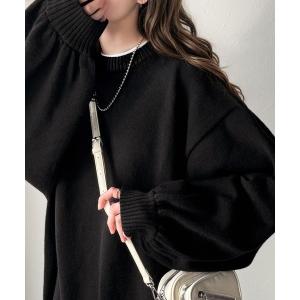 ニット セーター 「JaVaジャバコラボ」目を奪われるたっぷり袖。 ボリュームスリーブオーバーサイズニット レディース メンズ｜ZOZOTOWN Yahoo!店