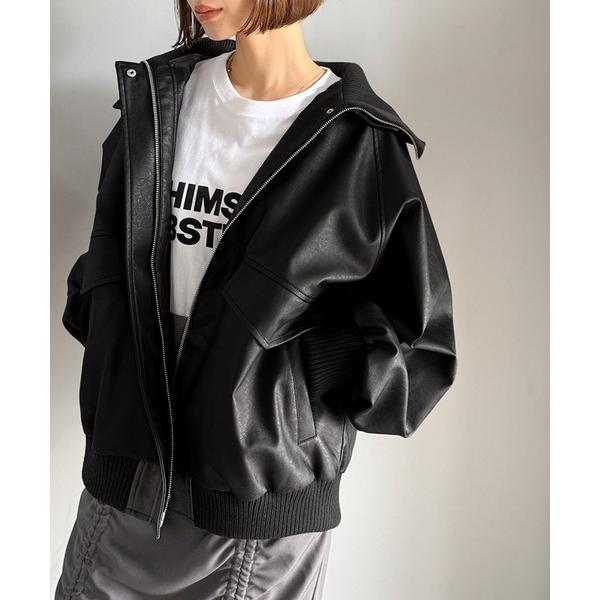 ブルゾン アウター 「JaVa ジャバコラボ」さっと羽織って、センスをまとう。レイヤード衿比翼デザイ...