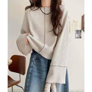 tシャツ 垢抜け愛されスタイルの完成形♪前後2wayヘビーワッフルメロウプルオーバー（長袖） レディース