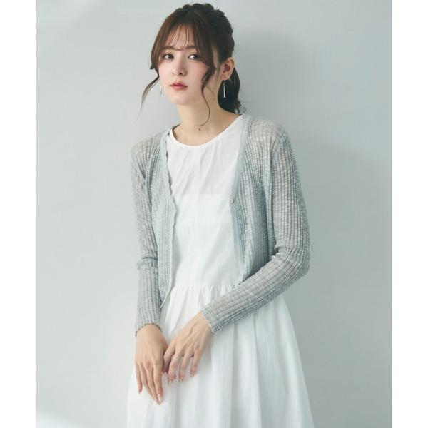 カーディガン コンパクトシアーカーディガン レディース