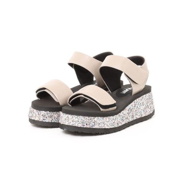 サンダル グリッターソールベルクロサンダル レディース