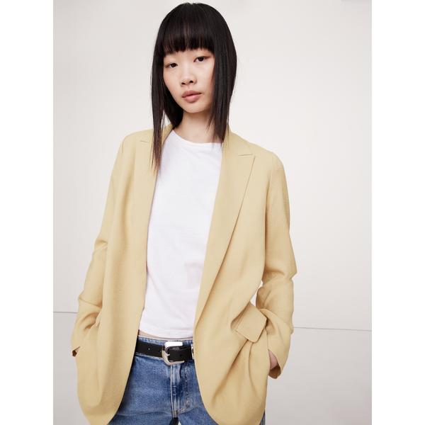 ジャケット テーラードジャケット ドレープツイル ブレザージャケット レディース