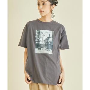 tシャツ フォトプリント オーバーサイズ Tシャツ レディース