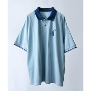ポロシャツ 「Starting Over/スターティングオーバー」seed stitch one-point embroidery knit polo