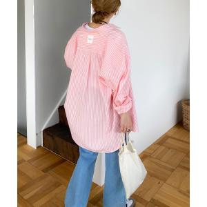 ブラウス シャツ ストライプルーズシャツ レディース