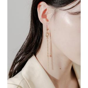 ピアス メタルサークルロングチェーンピアス レディースの買取情報