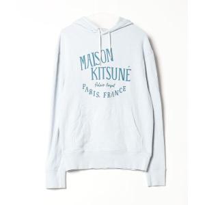 「Maison Kitsune」 プルオーバーパーカー M グレイッシュブルー メンズ