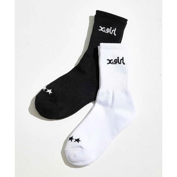 靴下 LOGO 2P MIDDLE SOCKS レディース