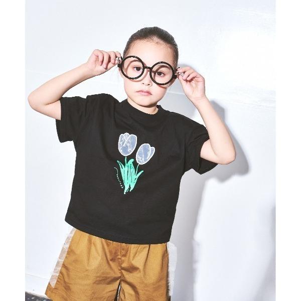tシャツ チューリップパッチ刺繍Ｔシャツ キッズ 子供服 女の子