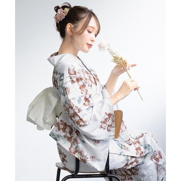 浴衣 “初心者でもプロの着姿”新二部式 セパレート浴衣3点セット（上衣・下衣・おはしょり布＋帯＋伊達...