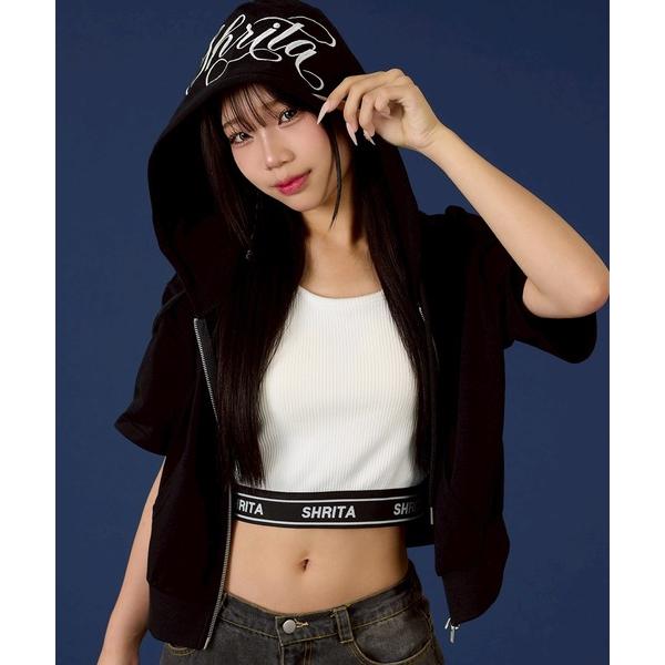 パーカー  SHRITAロゴ刺繍フード付きパーカー「ダブルジップ2WAYタイプ」 キッズ 子供服 女...