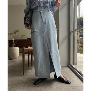 「WILLFULLY」 デニムスカート M ライトブルー レディース