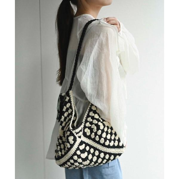 ショルダーバッグ バッグ 鍵あみフリンジバッグ レディース