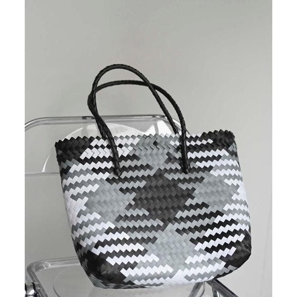 かごバッグ カゴバッグ チェックカゴバッグ