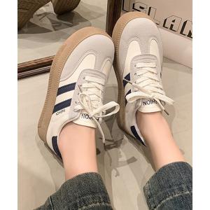 スニーカー サイドライン厚底スニーカー レディース