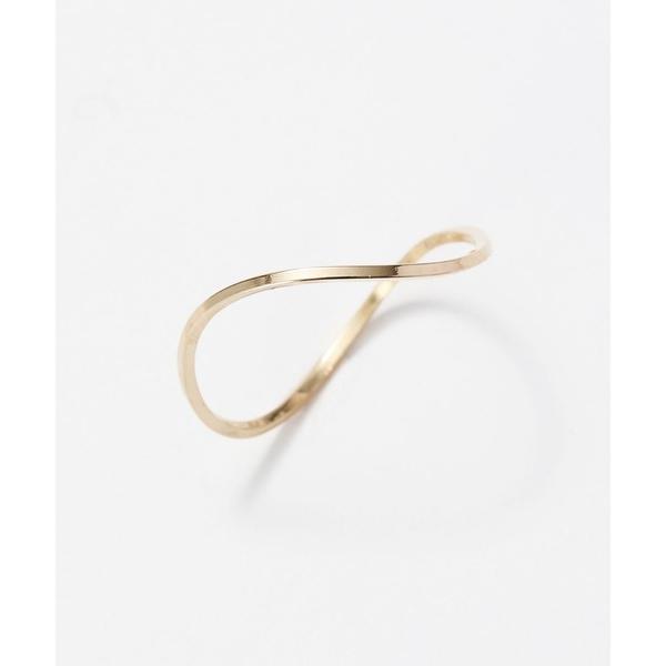 指輪 リング 「K10」ウェーブスリムピンキーリング/lapping waves「動画あり」 レディ...