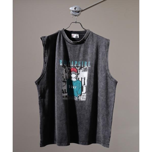 タンクトップ RED CAP GIRL 天竺 スノーウォッシュ加工 ノースリーブ メンズ レディース