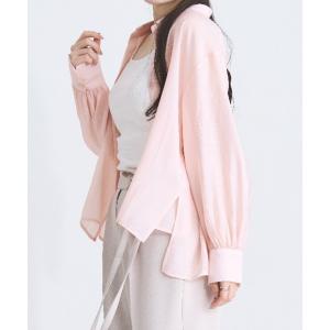 ブラウス シャツ ZOZO限定  シアーカラーシャツ レディース