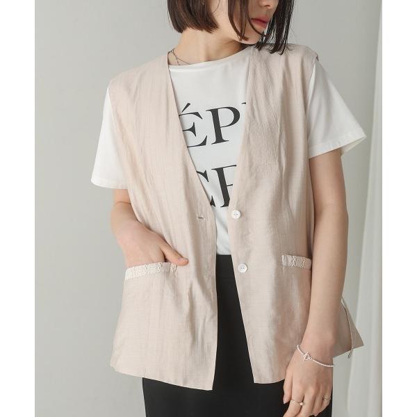 ベスト ジレ バックレースジレ レディース