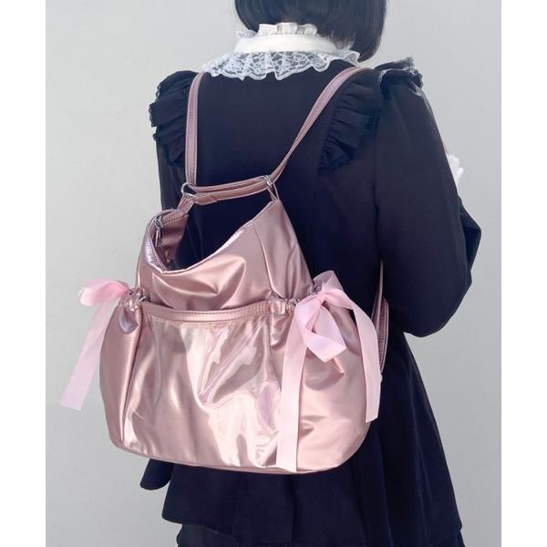 ショルダーバッグ バッグ 3wayサイドリボン痛バッグ レディース