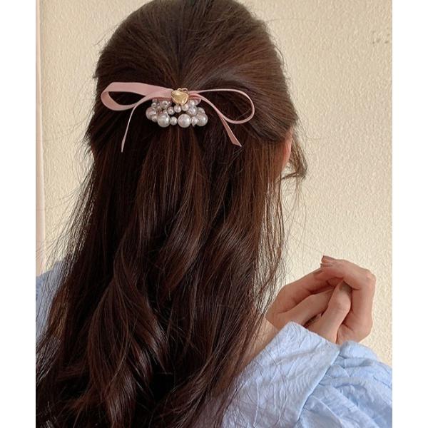 ヘアゴム ２Pパールリボンヘアゴムセット