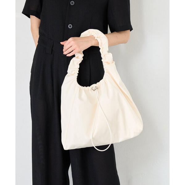トートバッグ 撥水ナイロンギャザーハンドルバッグ レディース