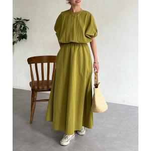 ワンピース ボリュームブラウス×フレアスカートSET