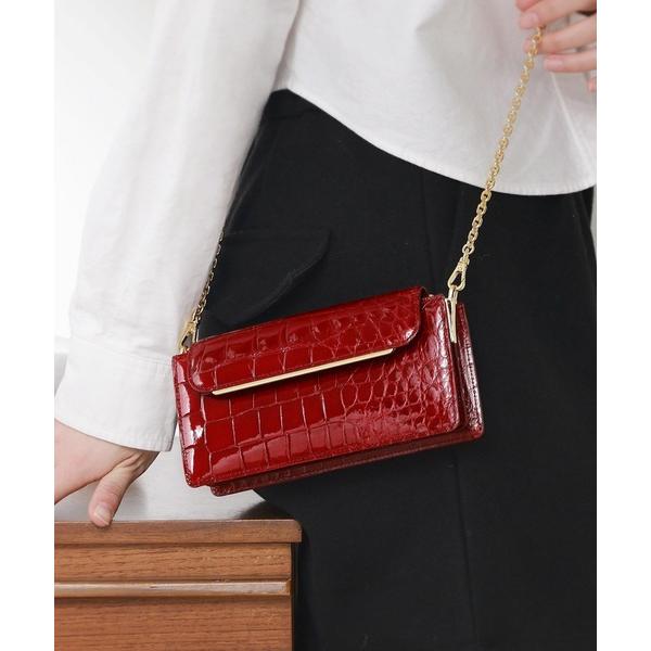 財布 「HALEINE」クロコダイル お財布＆スマホ ショルダーバッグ レディース