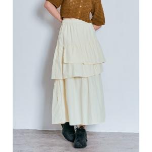 W：Huku スカート リバーシブル バイカラー ニット スカート