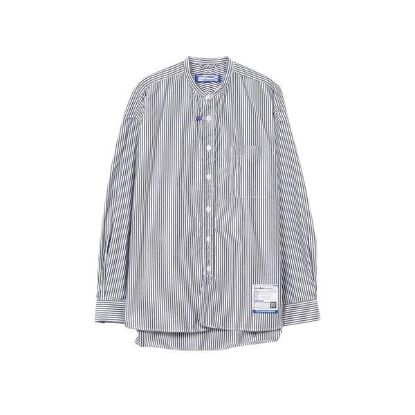 シャツ Stripe OX Band Collar Long Sleeve Shirt メンズ