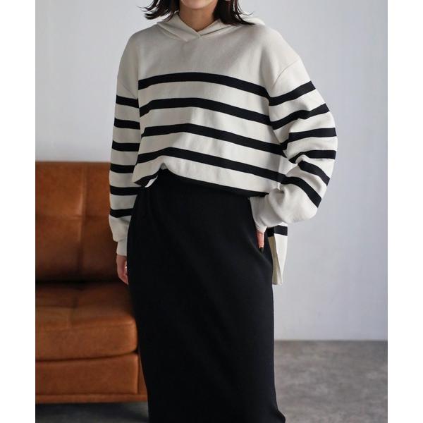 「Bonjour Sagan」 ニットパーカー FREE ブラック レディース