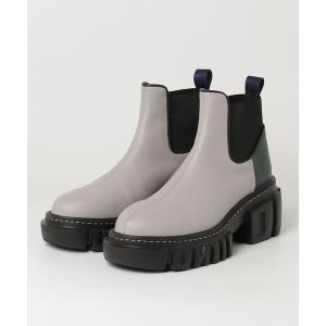 「UN3D.」 ショートブーツ 38 グレー レディース