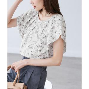 ブラウス シャツ ラッフルスリーブブラウス/通勤...の商品画像