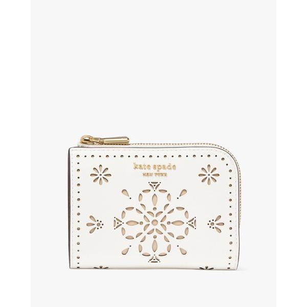 財布 デヴィン スペード フラワー パーフォレーテッド スモール コンパクト ウォレット レディース...