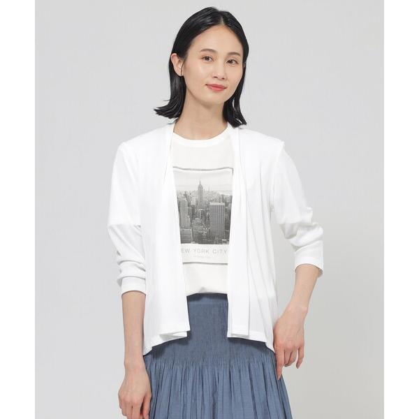 カーディガン 「UV対策」「吸水速乾」「防しわ」「ウォッシャブル」マットフライスジャージショートカー...