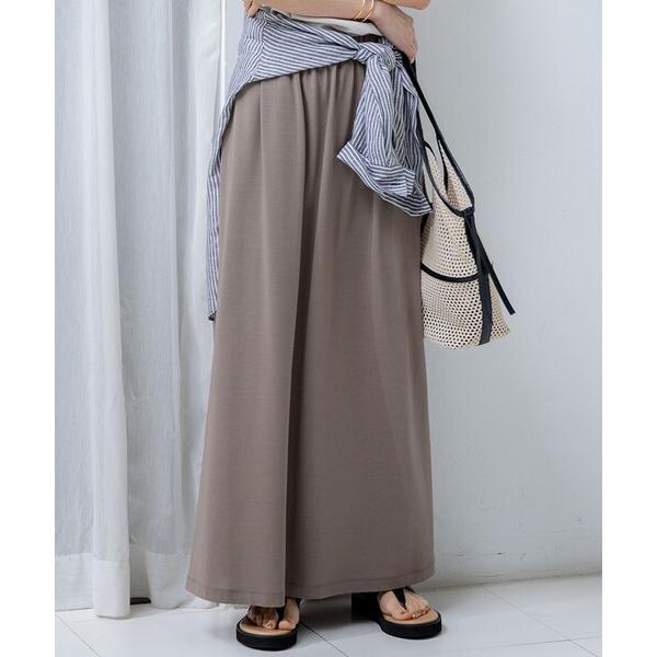 スカート 「WEB＆一部店舗限定/接触冷感/洗える」ツイストコットンプレーティング スカート