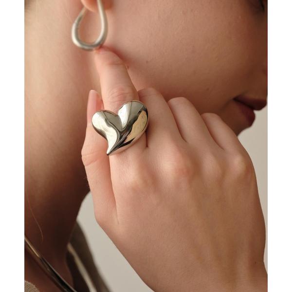 指輪 リング ボリュームハートリング レディース