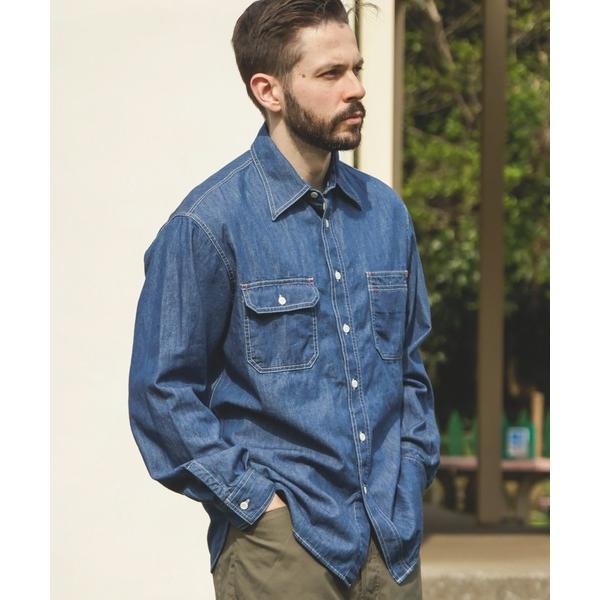 シャツ 6oz DENIM / BLEACH WASH SERVICEMAN SHIRT メンズ レ...