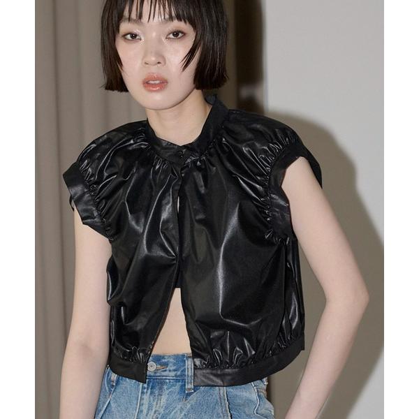 ブラウス シャツ 半袖 「コンパクトタックシャツ」 レディース