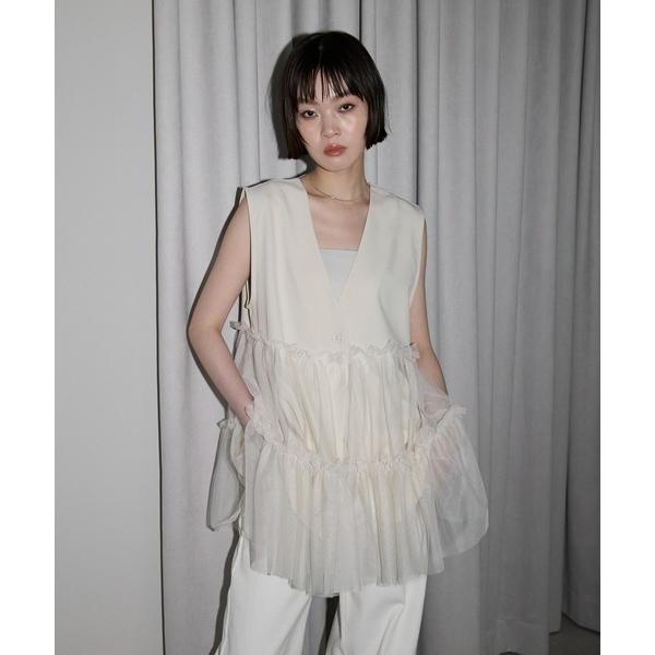 ベスト ジレ 「チュールドッキングジレベスト」 レディース
