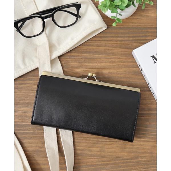 財布 イタリアンレザーがま口 ロングウォレット メンズ レディース