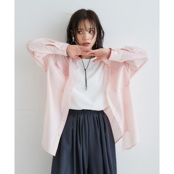 uvカット ブラウス シャツ 「大きいサイズ」「美極シャツ」ダブルポケットニューノーマルシャツ レデ...
