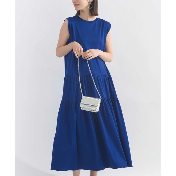 ワンピース ノースリーブティアードカットワンピース