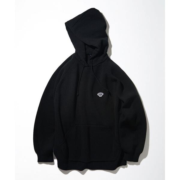 「NAUTICA」 ニットパーカー LARGE ブラック メンズ