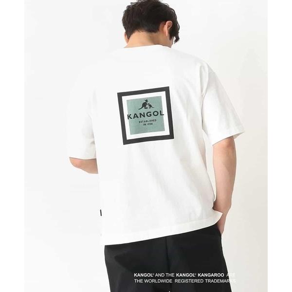 tシャツ 「KANGOL」スクエアプリントワイドシルエットTシャツ メンズ