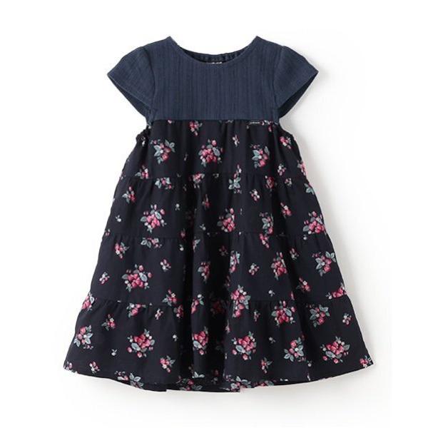 ワンピース 「リンク」いちご柄ドッキングワンピース(キッズ) キッズ 子供服 女の子