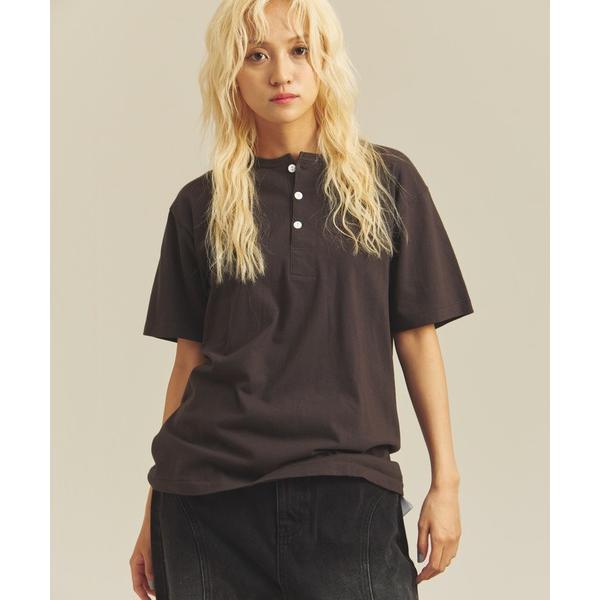 tシャツ Healthknit TOMPKINS JERSEY HENLEY NECK S/S TE...