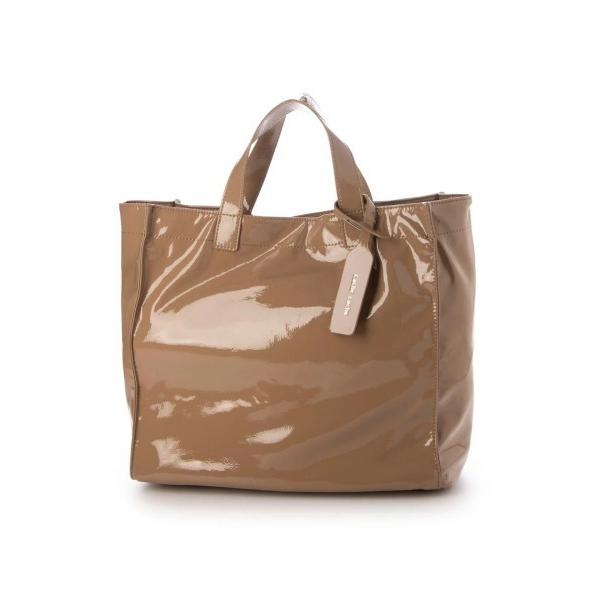 トートバッグ cachecache カシュカシュ ソフトエナメルショッパーバッグ レディース