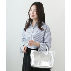トートバッグ cache cache カシュカシュ ソフトメタリックショッパーS レディース