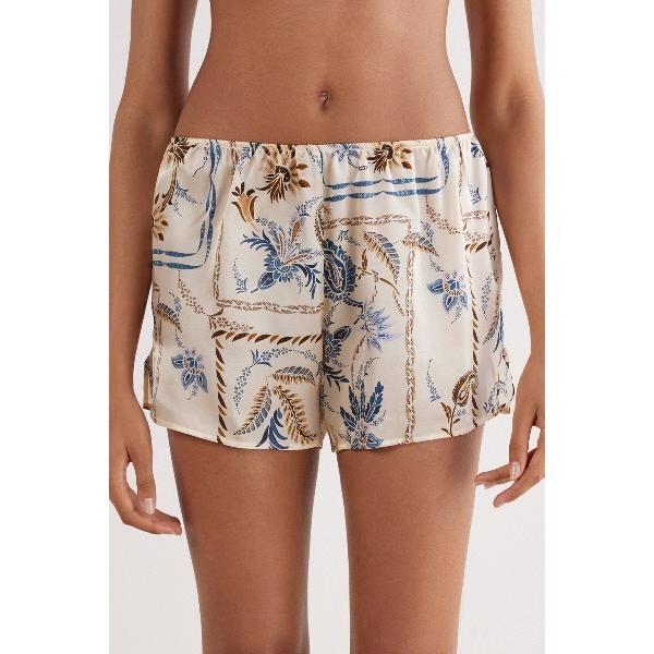 パジャマ ルームウェア Italian Riviera シルク ショートパンツ レディース